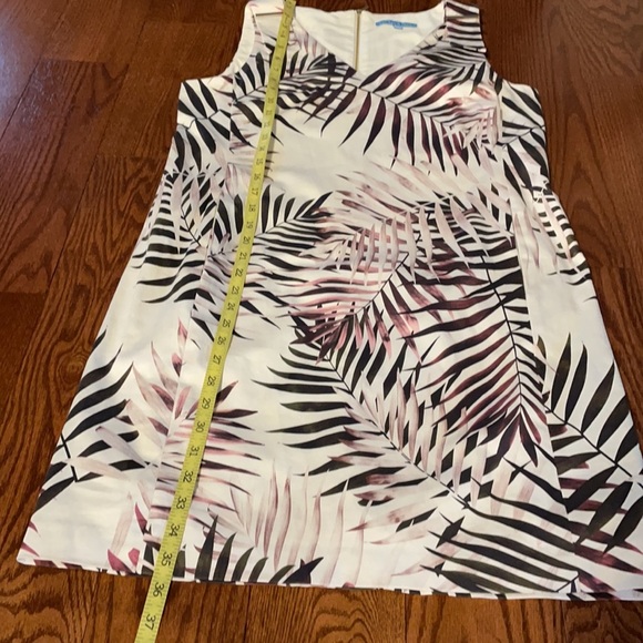 ANTONIO MELANI women’s scuba lined sheath stretch palm leaf dress. V neckline 10 - Picture 11 of 15